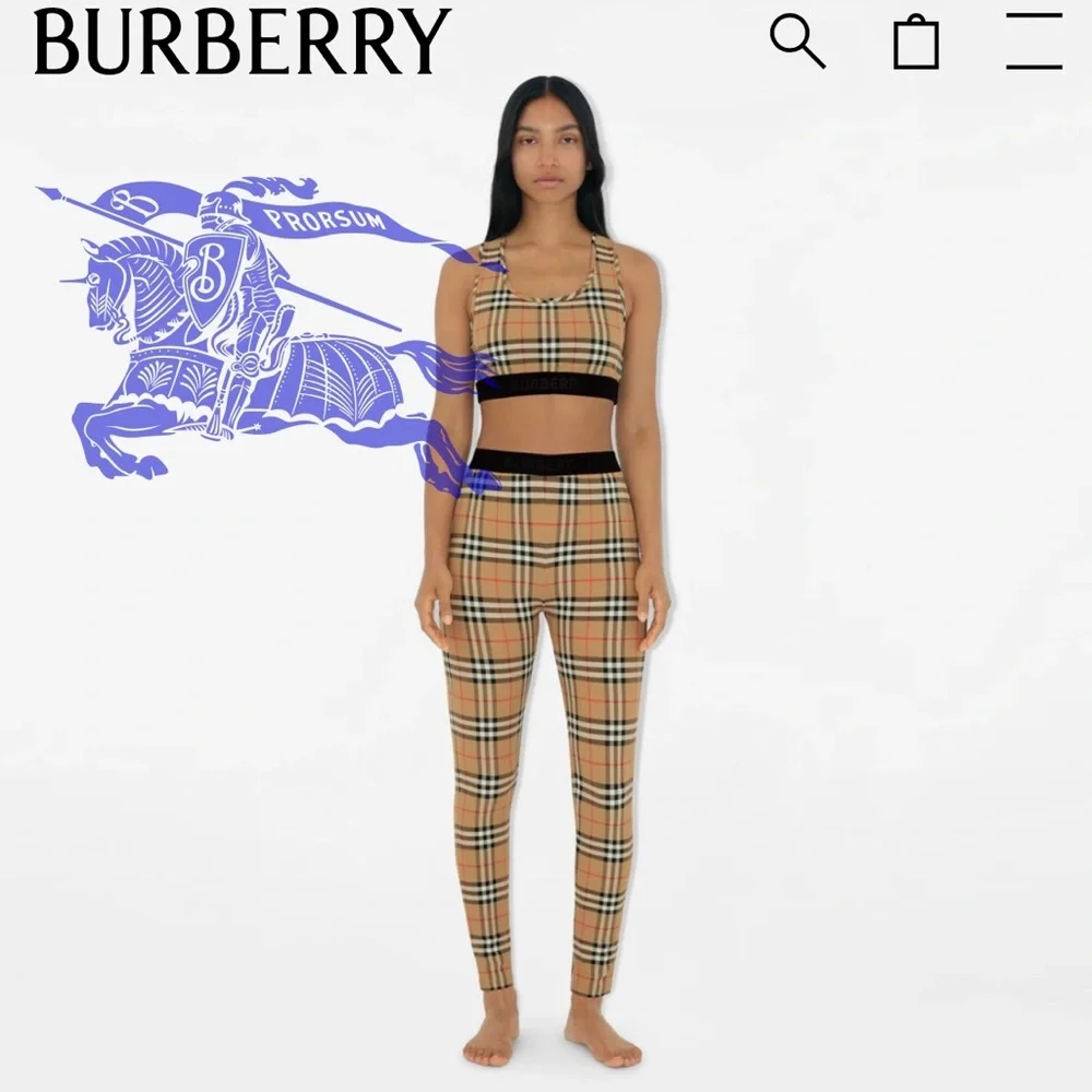 Authentic Burberry Checkered Set 🤎❤️ - Picture 1 of 5